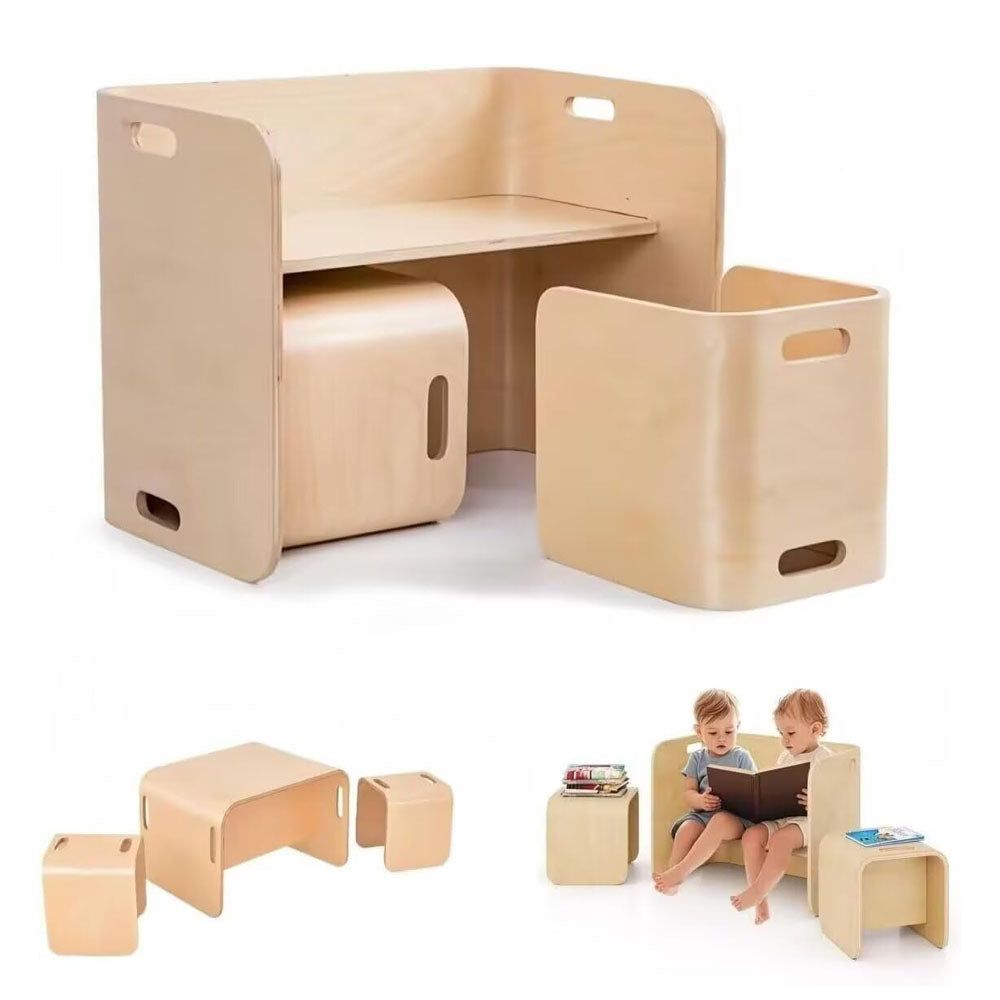 木製　6way 子供用テーブル 椅子セット